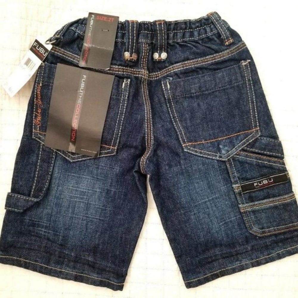 Nwt Fubu Boys size 2T Denim Logo Jean Shorts - Picture 5 of 6